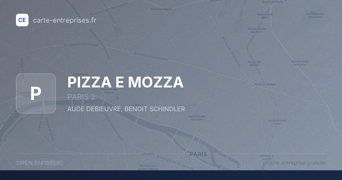 PIZZA E MOZZA — 514168590 — fiche entreprise