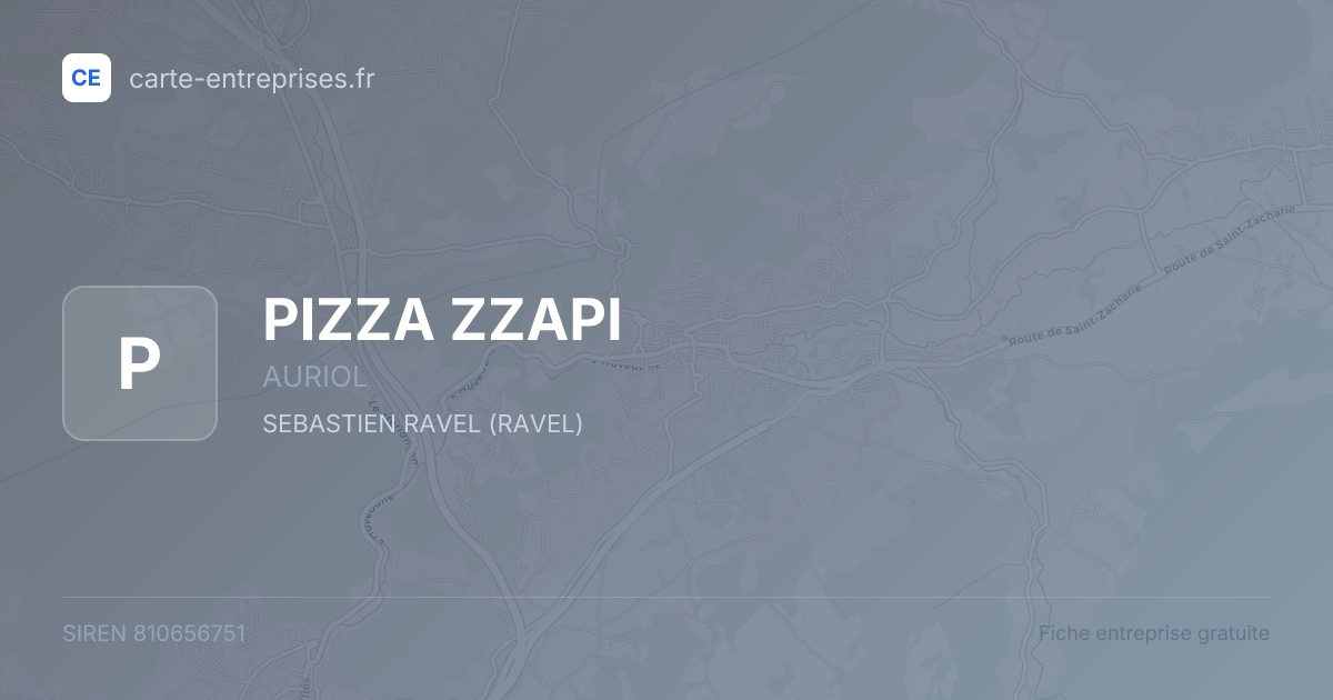 PIZZA ZZAPI — 810656751 — fiche entreprise