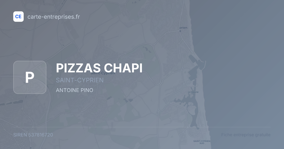 PIZZAS CHAPI — 537816720 — fiche entreprise
