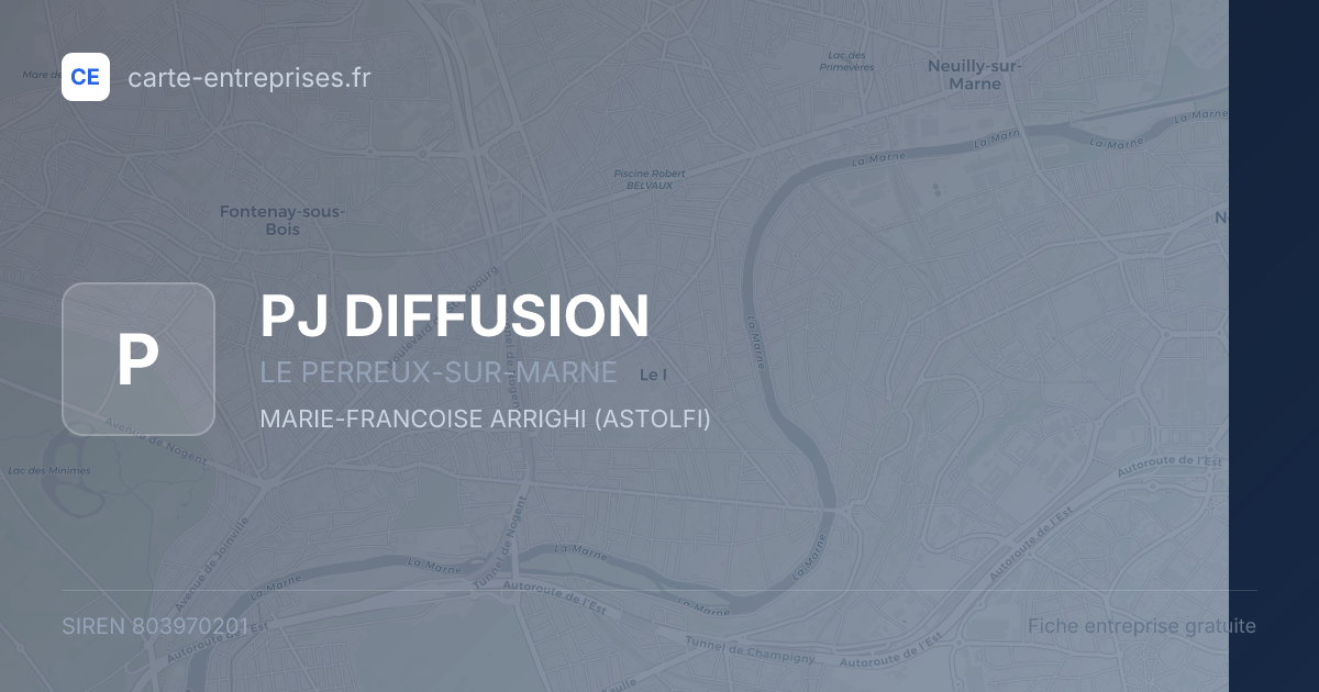 PJ DIFFUSION — 803970201 — fiche entreprise