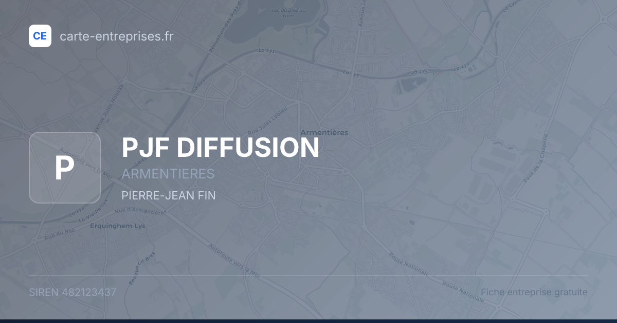 PJF DIFFUSION — 482123437 — fiche entreprise