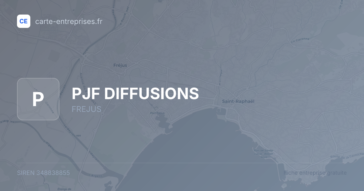 PJF DIFFUSIONS — 348838855 — fiche entreprise