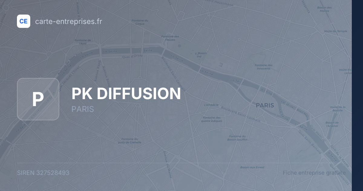 PK DIFFUSION — 327528493 — fiche entreprise
