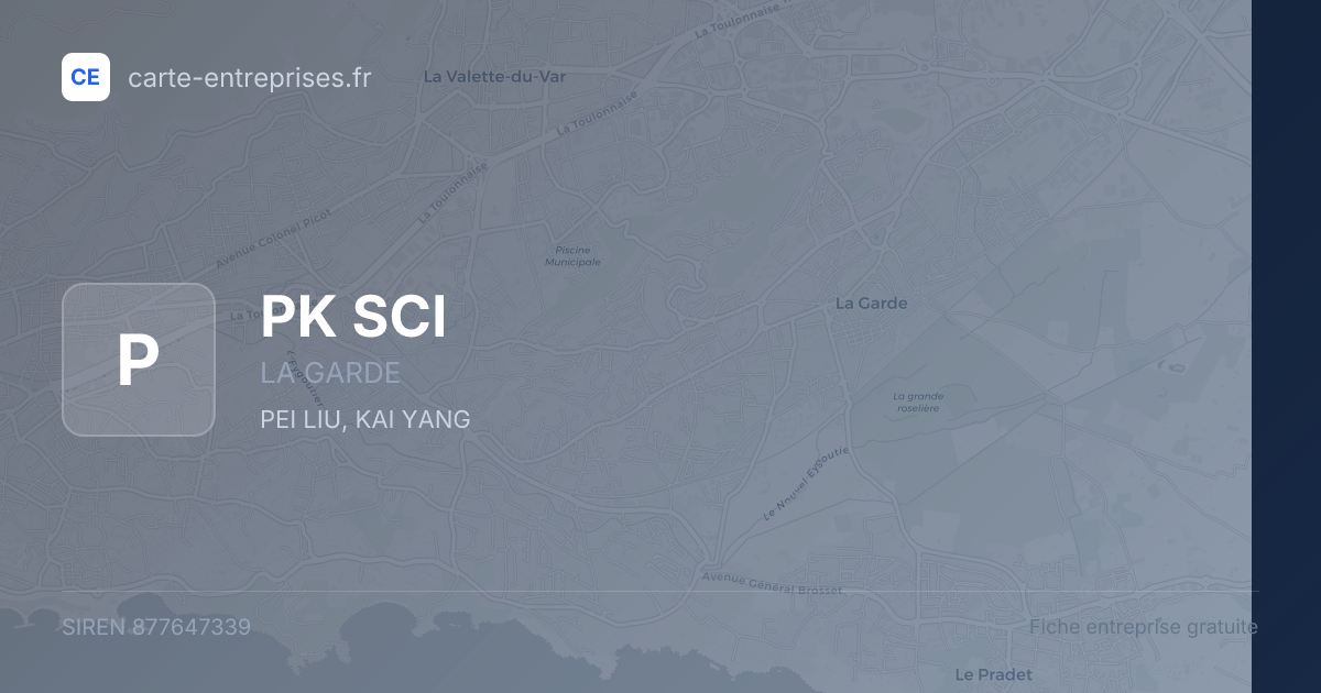 PK SCI — 877647339 — fiche entreprise