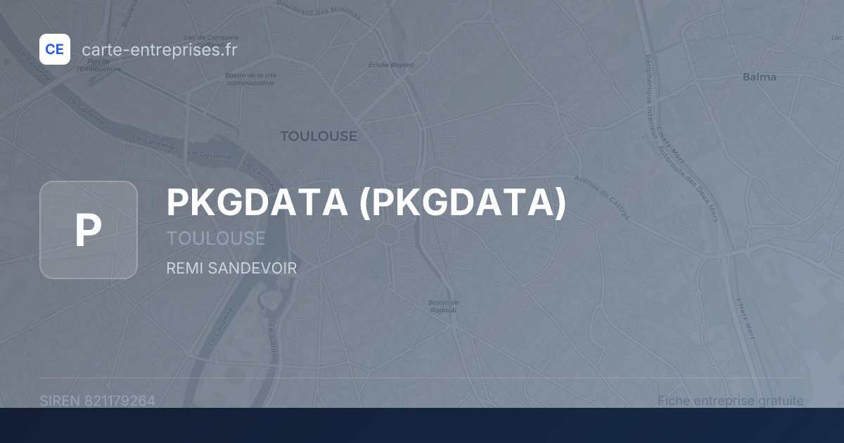 PKGDATA — 821179264 — fiche entreprise