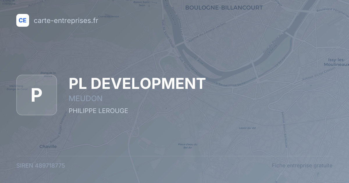 PL DEVELOPMENT — 489718775 — fiche entreprise