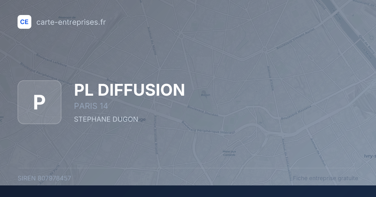 PL DIFFUSION — 807978457 — fiche entreprise