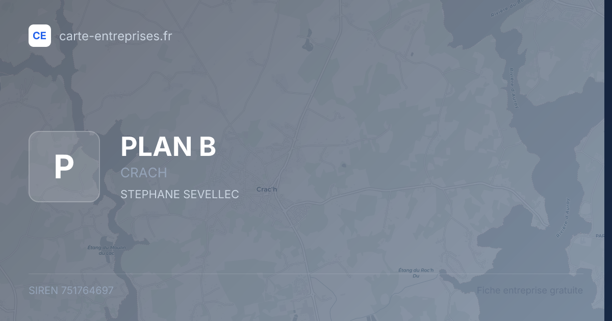 PLAN B — 751764697 — fiche entreprise