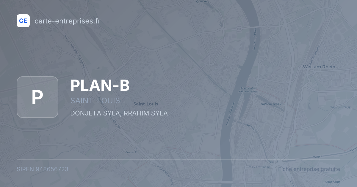 PLAN-B — 948656723 — fiche entreprise