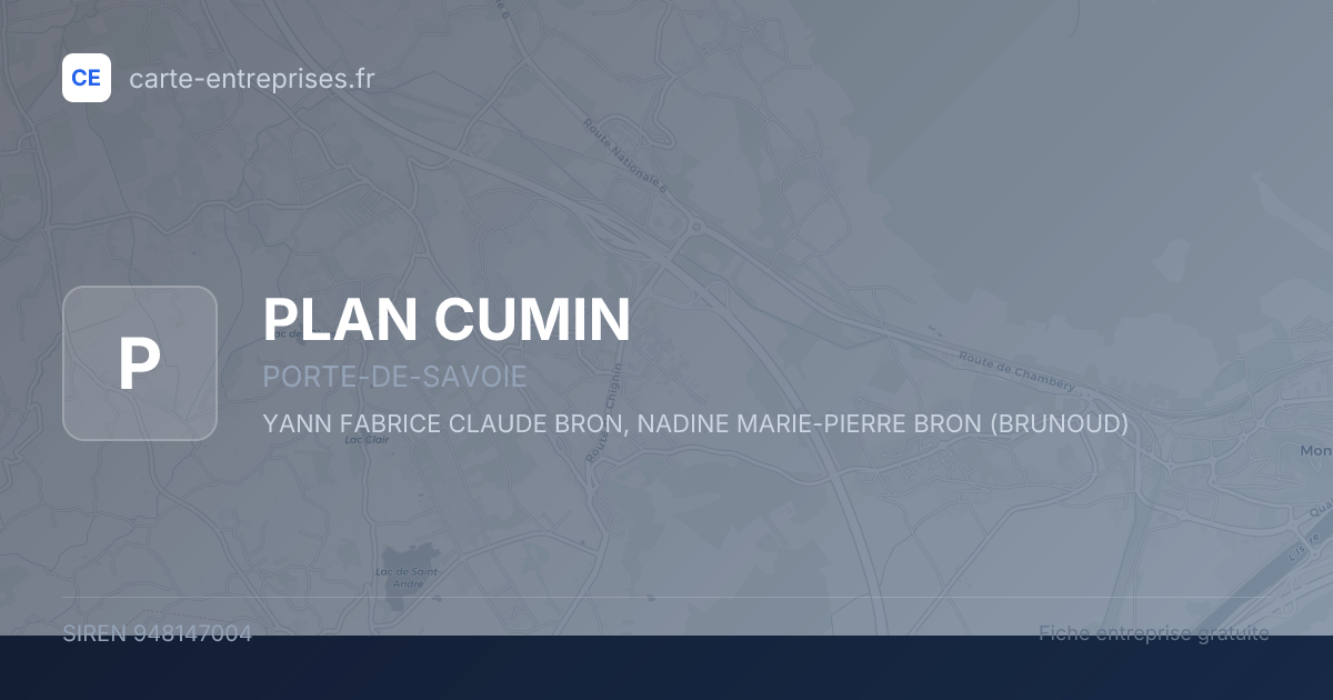 PLAN CUMIN — 948147004 — fiche entreprise