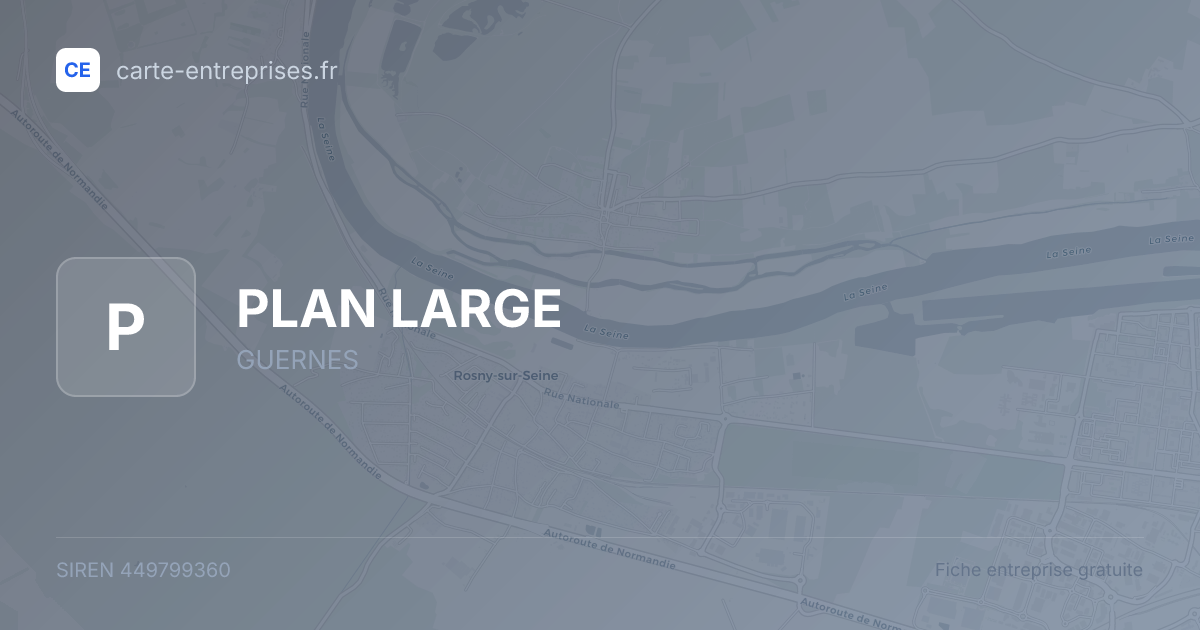 PLAN LARGE — 449799360 — fiche entreprise