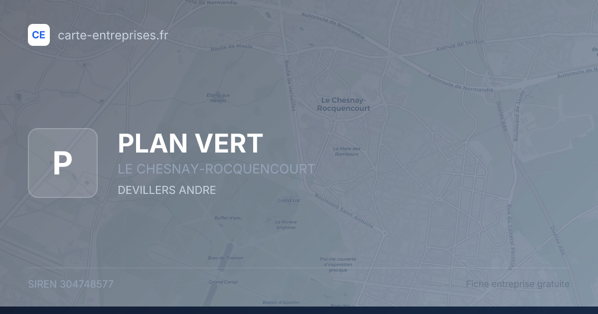 PLAN VERT — 304748577 — fiche entreprise