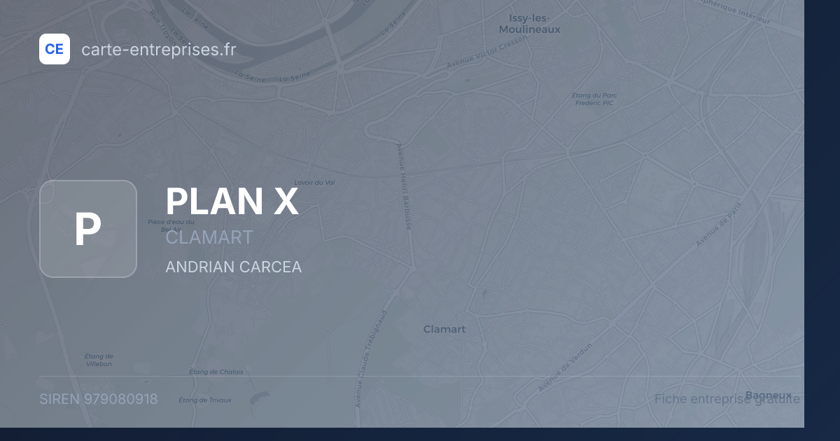 PLAN X — 979080918 — fiche entreprise
