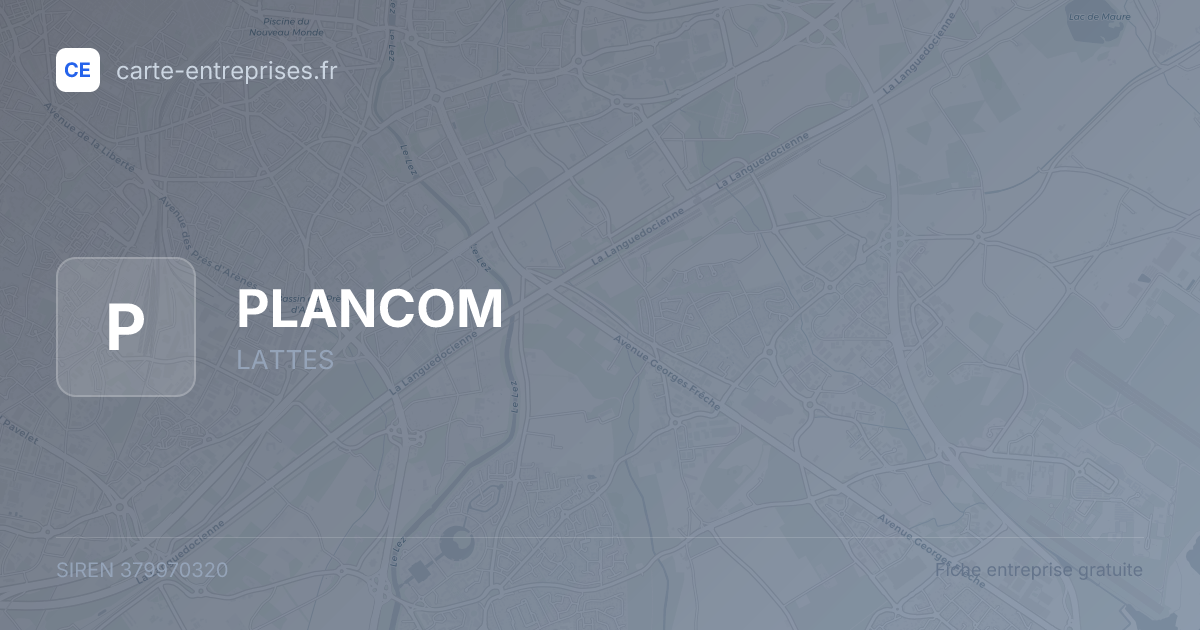 PLANCOM — 379970320 — fiche entreprise