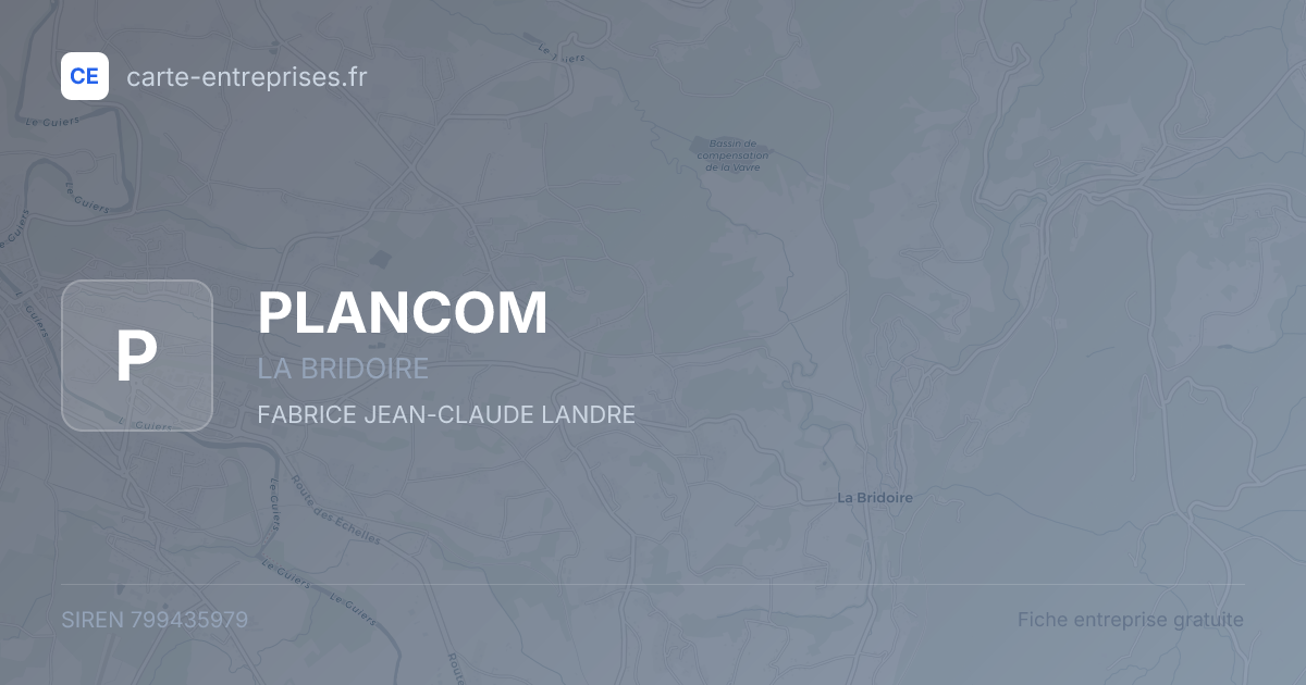 PLANCOM — 799435979 — fiche entreprise