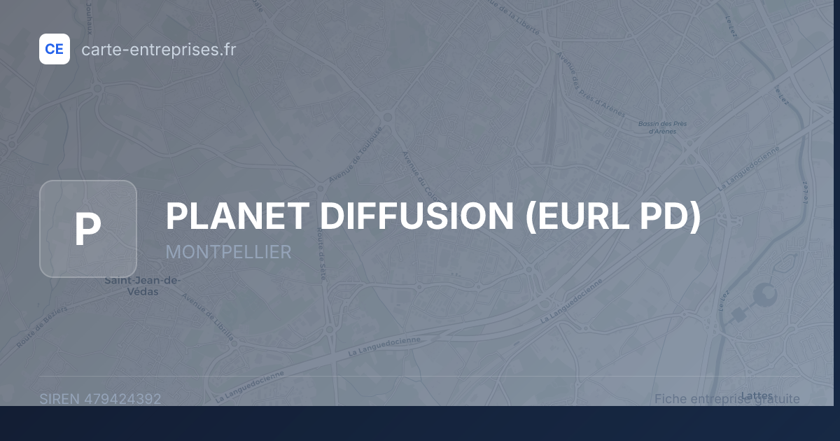 PLANET DIFFUSION (EURL PD) — 479424392 — fiche entreprise