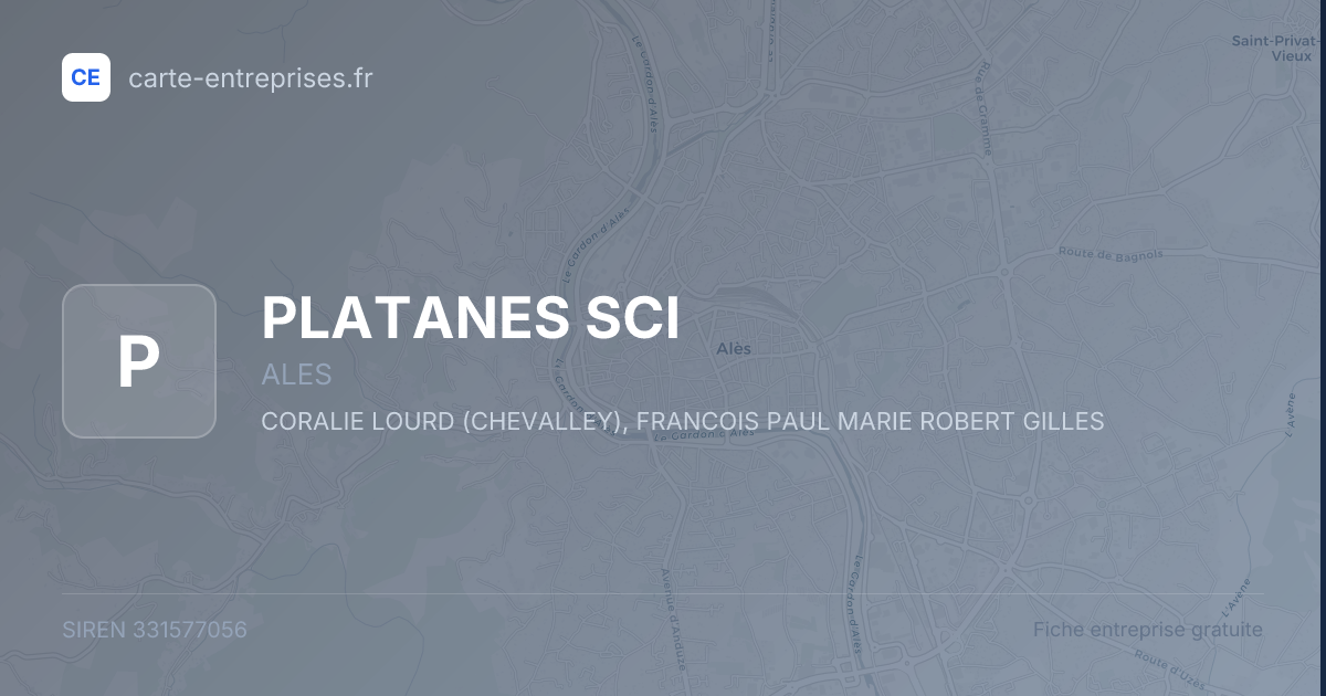 PLATANES SCI — 331577056 — fiche entreprise