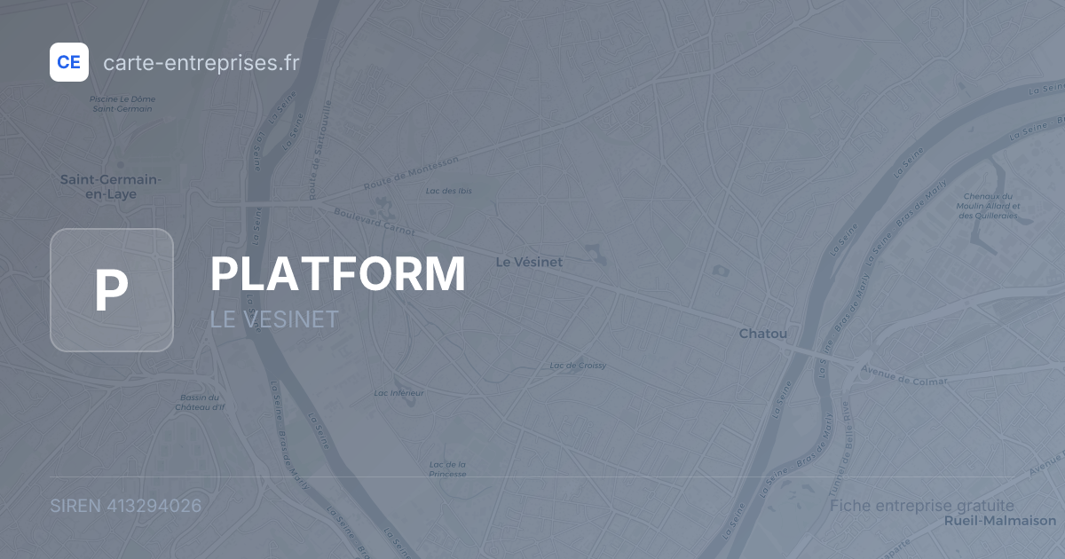 PLATFORM — 413294026 — fiche entreprise