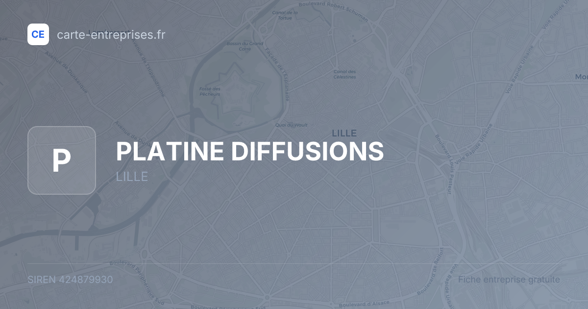 PLATINE DIFFUSIONS — 424879930 — fiche entreprise