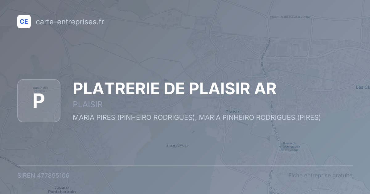 PLATRERIE DE PLAISIR AR — 477895106 — fiche entreprise