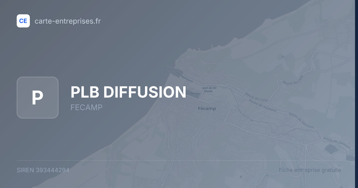 PLB DIFFUSION — 393444294 — fiche entreprise