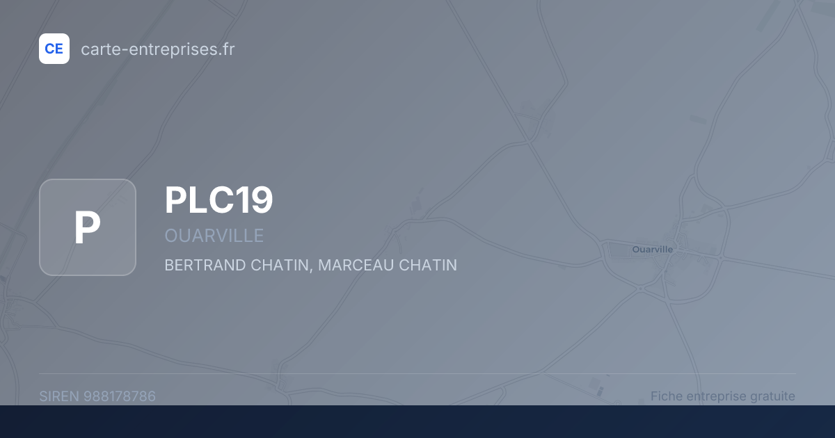 PLC19 — 988178786 — fiche entreprise