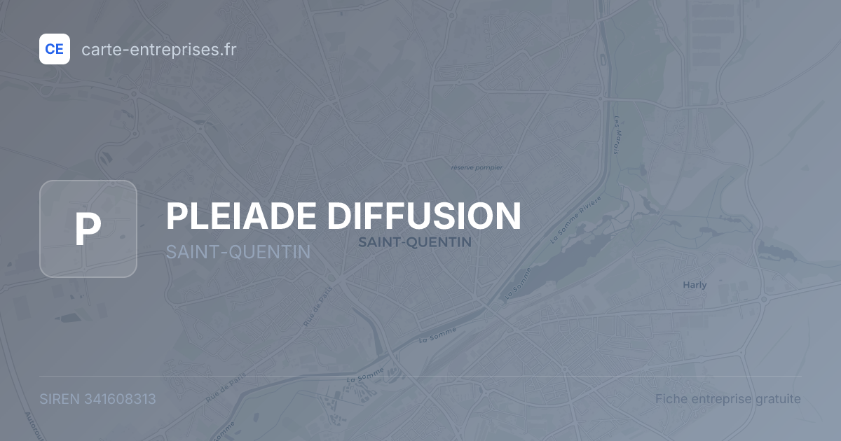PLEIADE DIFFUSION — 341608313 — fiche entreprise