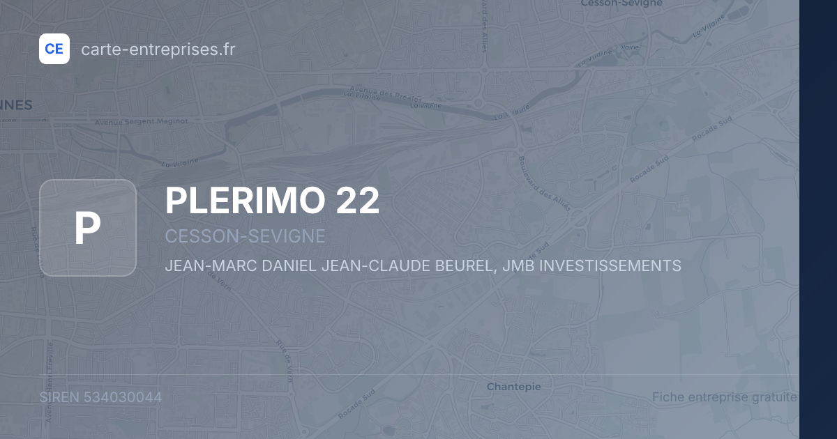 PLERIMO 22 — 534030044 — fiche entreprise