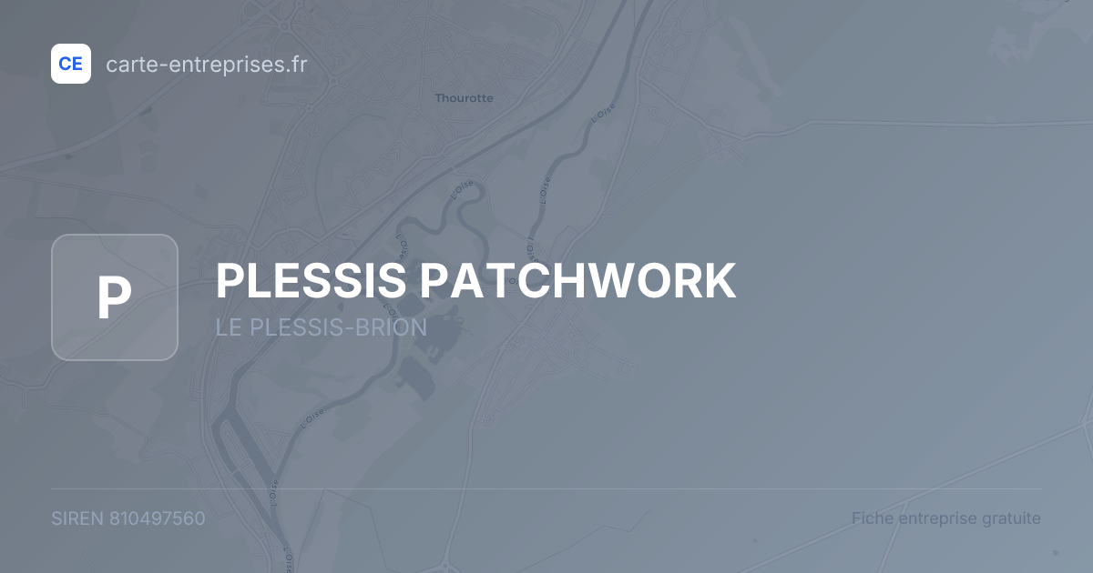 PLESSIS PATCHWORK — 810497560 — fiche entreprise