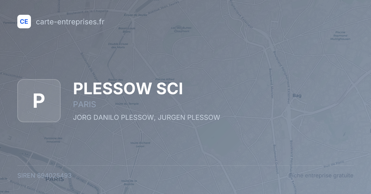 PLESSOW SCI — 894025493 — fiche entreprise