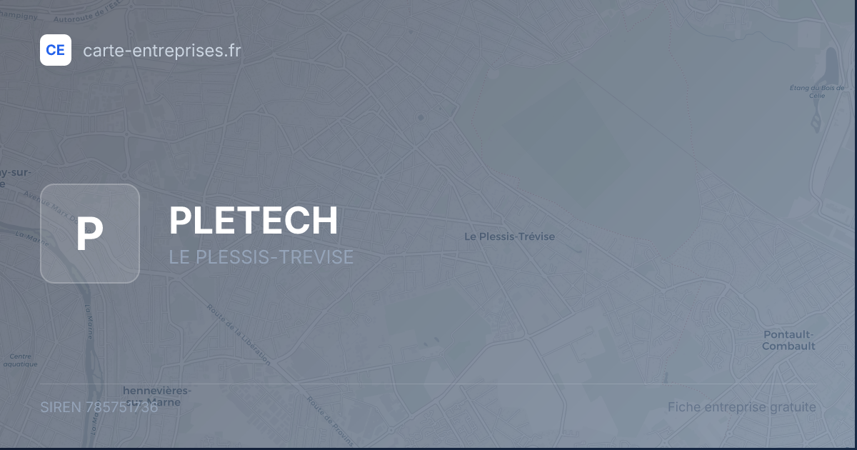 PLETECH — 785751736 — fiche entreprise