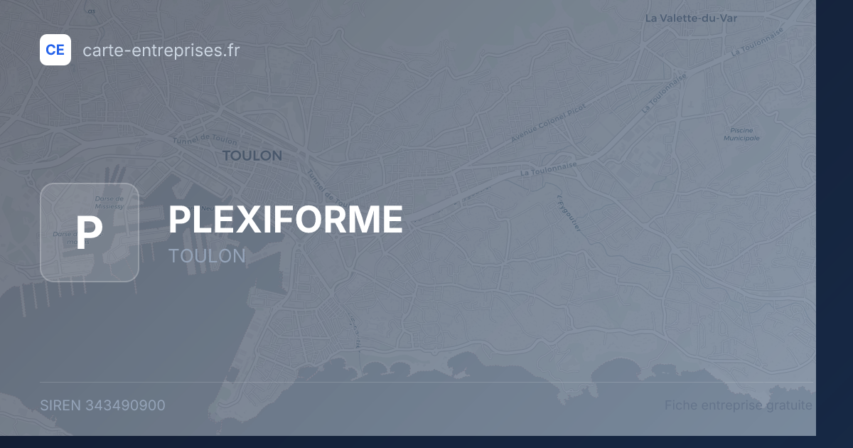 PLEXIFORME — 343490900 — fiche entreprise