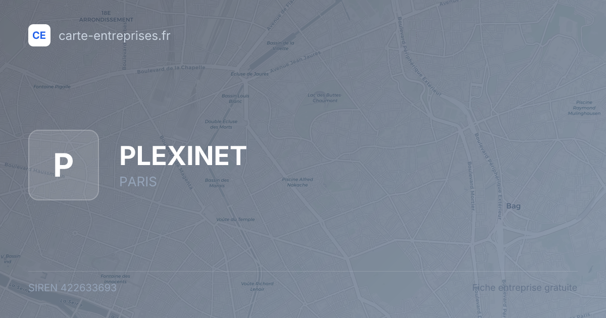 PLEXINET — 422633693 — fiche entreprise