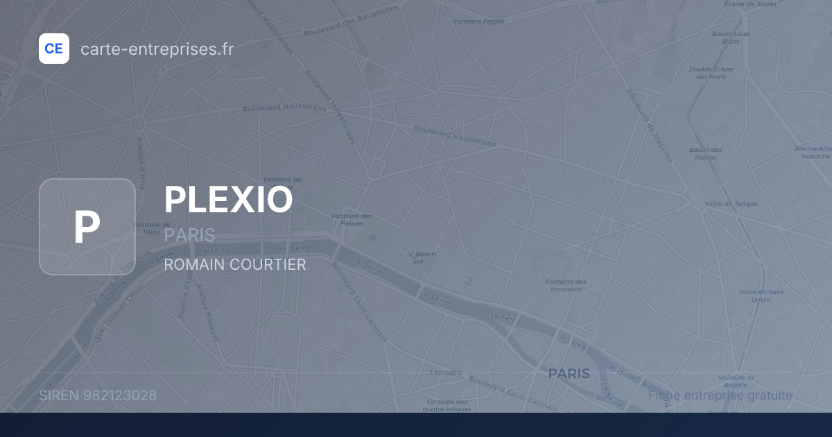 PLEXIO — 982123028 — fiche entreprise