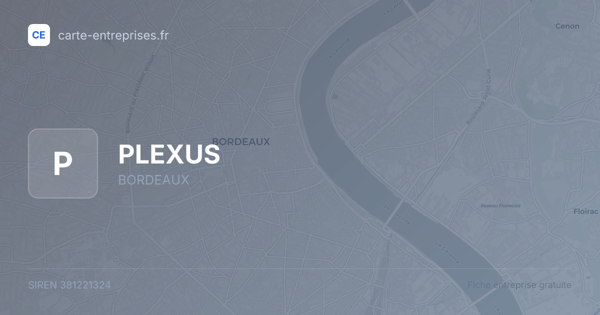 PLEXUS — 381221324 — fiche entreprise