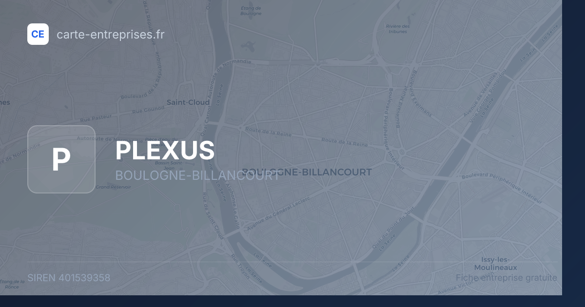 PLEXUS — 401539358 — fiche entreprise