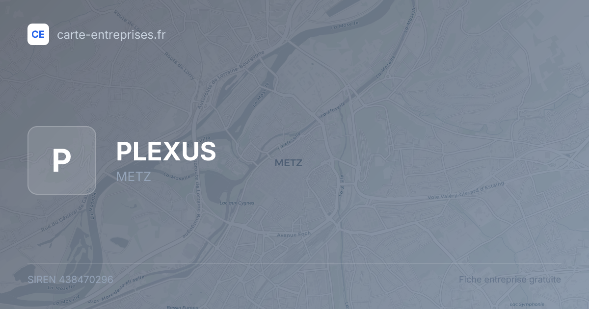 PLEXUS — 438470296 — fiche entreprise