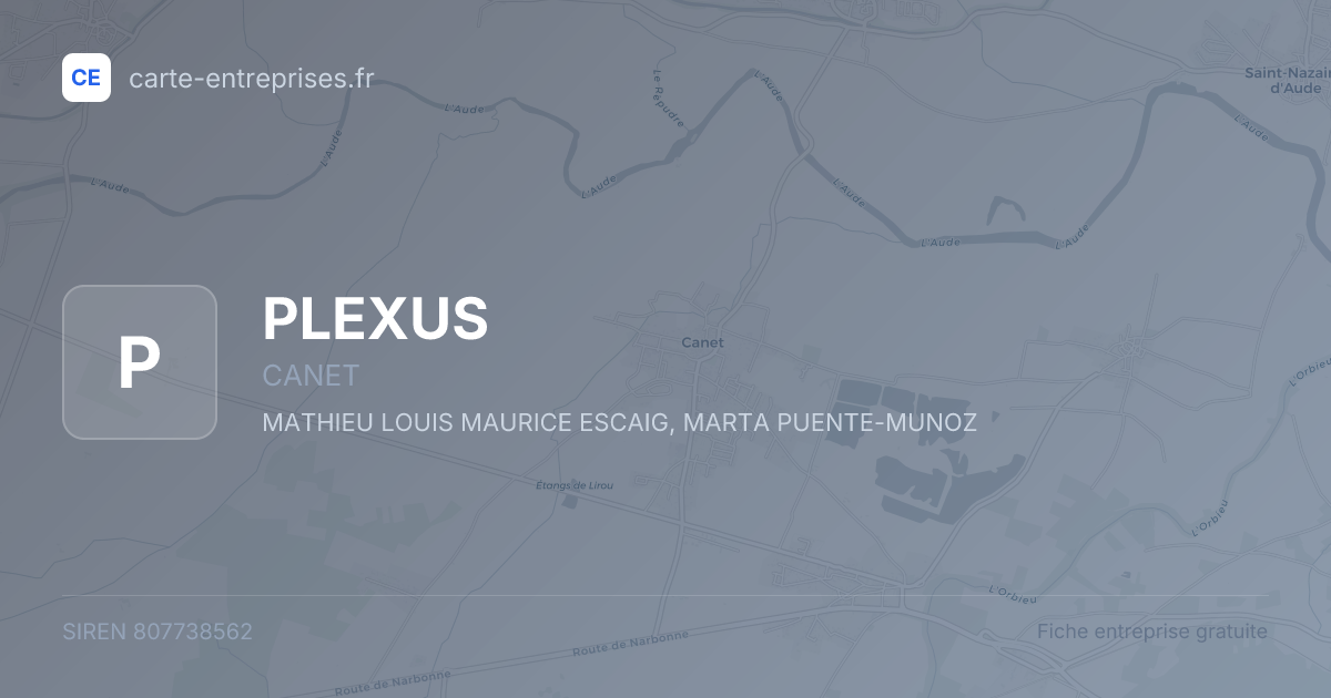 PLEXUS — 807738562 — fiche entreprise