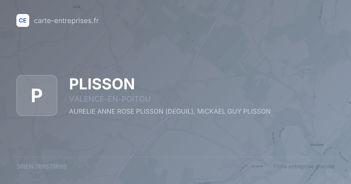PLISSON — 788573699 — fiche entreprise