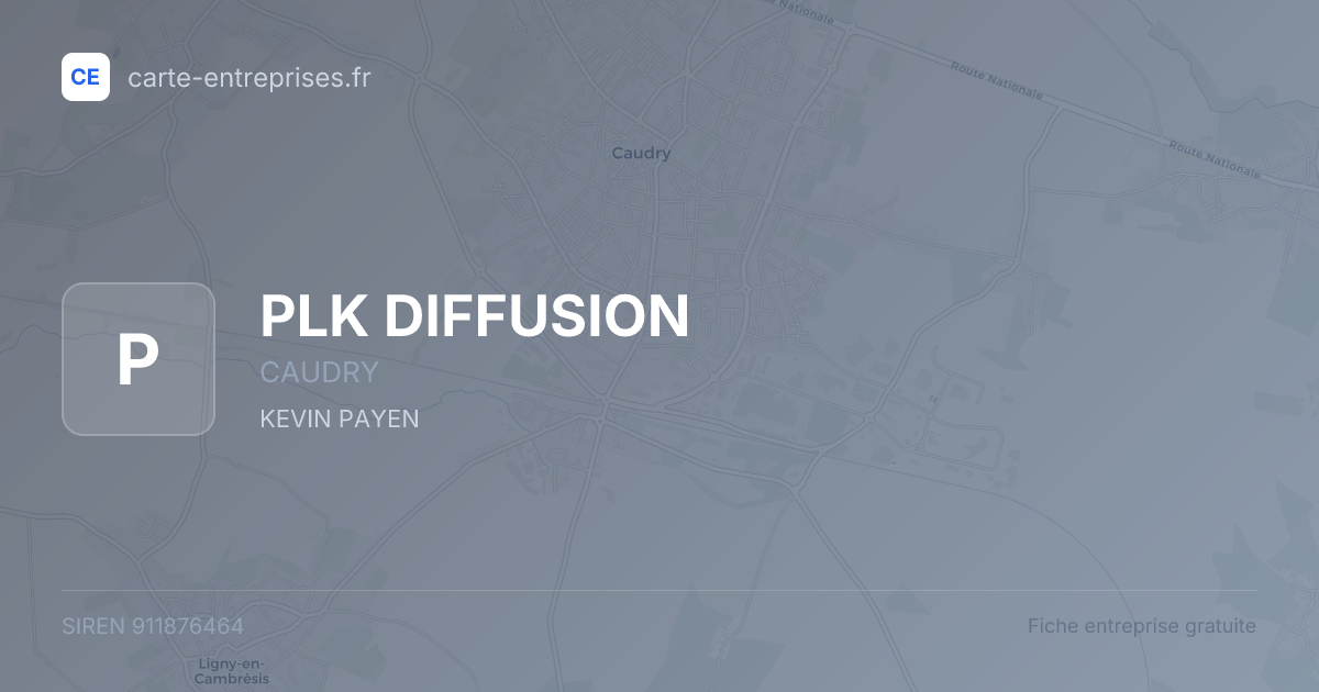 PLK DIFFUSION — 911876464 — fiche entreprise