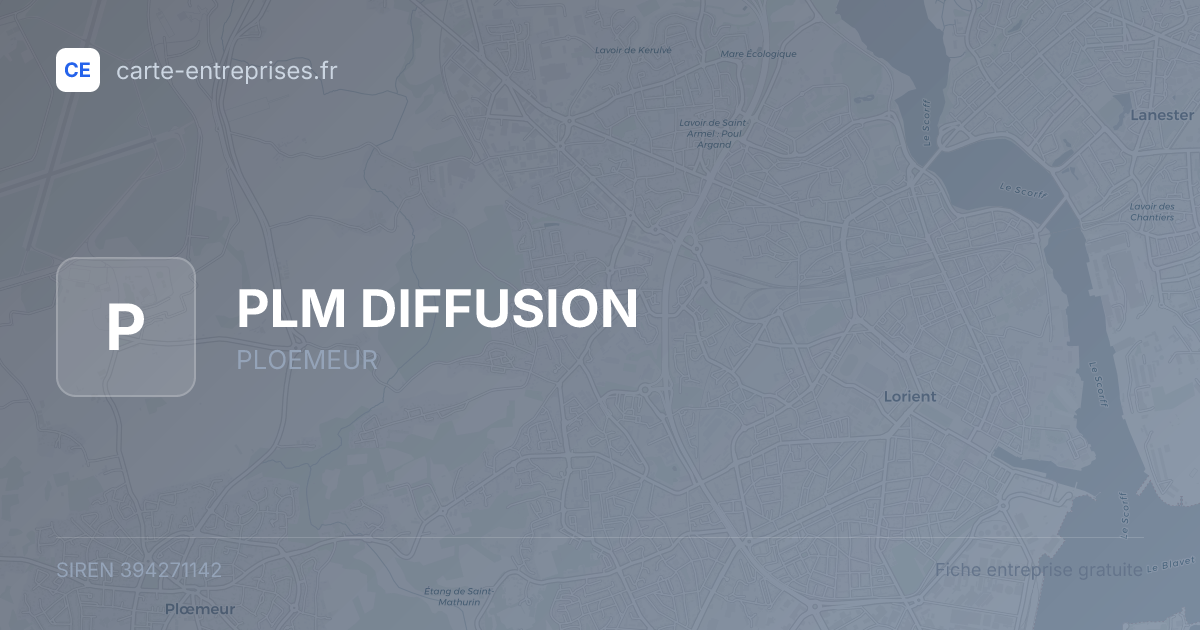 PLM DIFFUSION — 394271142 — fiche entreprise