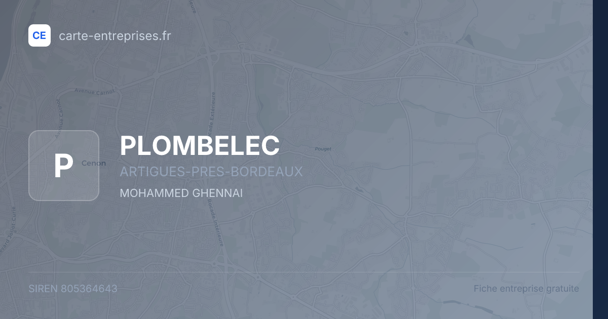 PLOMBELEC — 805364643 — fiche entreprise