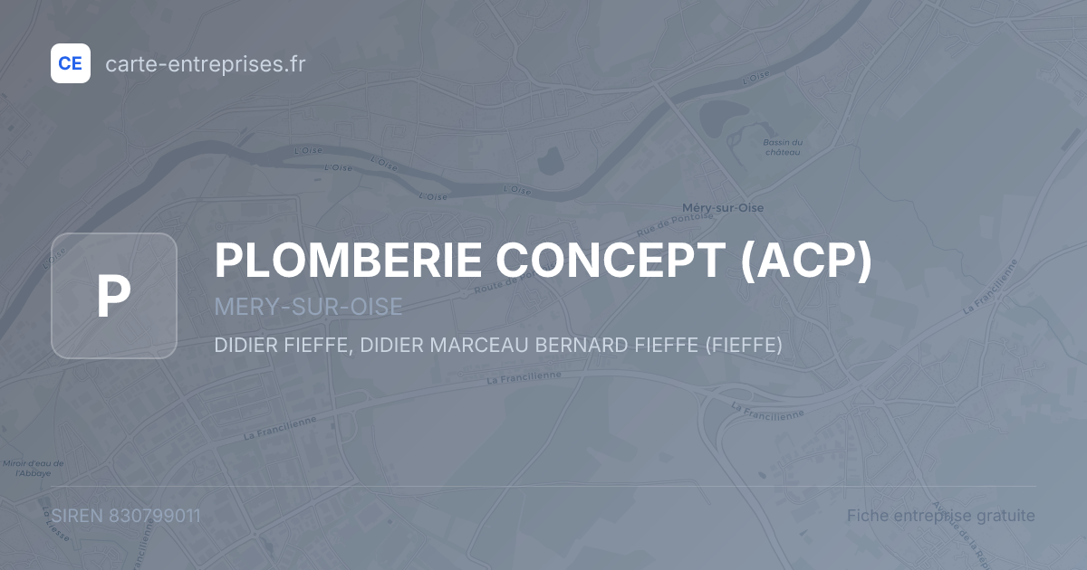 PLOMBERIE CONCEPT (ACP) — 830799011 — fiche entreprise