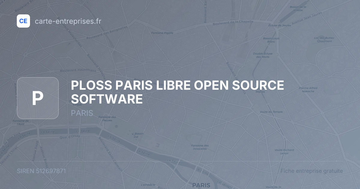 PLOSS PARIS LIBRE OPEN SOURCE SOFTWARE — 512697871 — fiche entreprise