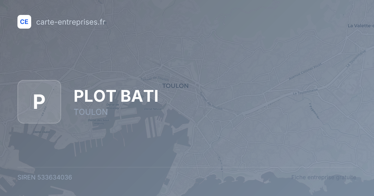 PLOT BATI — 533634036 — fiche entreprise