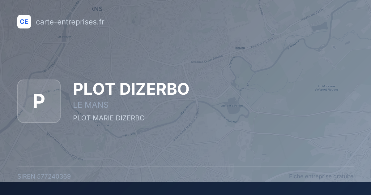 PLOT DIZERBO — 577240369 — fiche entreprise