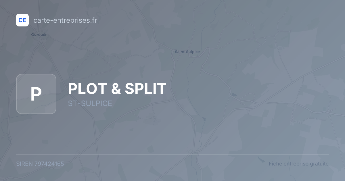 PLOT & SPLIT — 797424165 — fiche entreprise