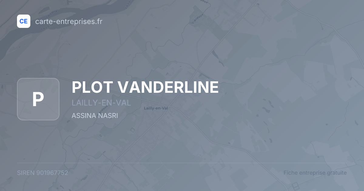 PLOT VANDERLINE — 901967752 — fiche entreprise