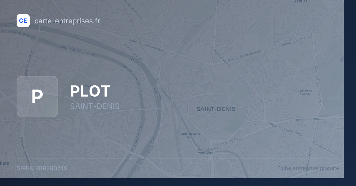 PLOT — 789290749 — fiche entreprise