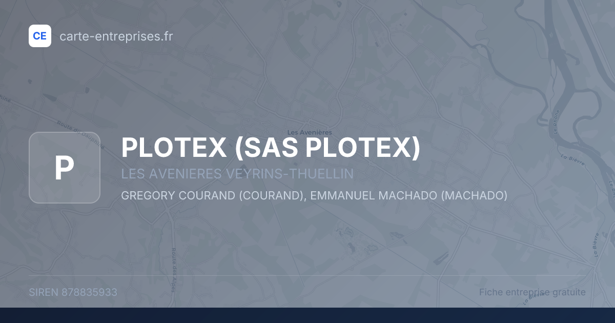 PLOTEX (SAS PLOTEX) — 878835933 — fiche entreprise
